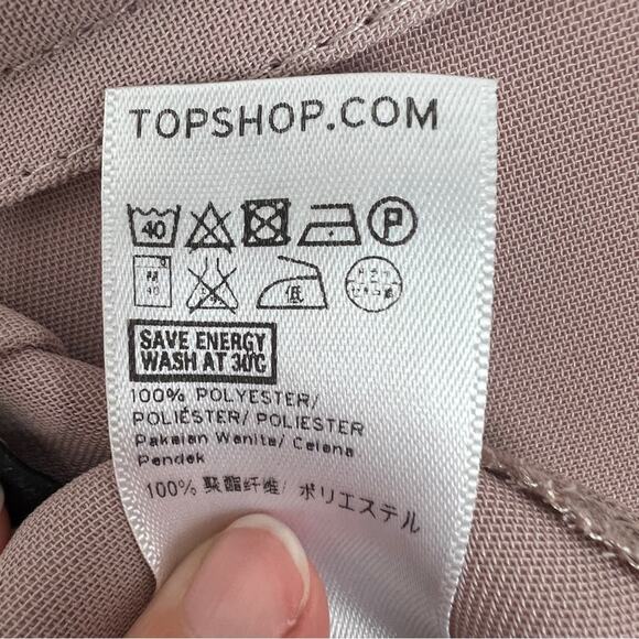 Top Shop | Mauve Pink Ruffle Peplum High Waisted Shorts 10 - Picture 5 of 5